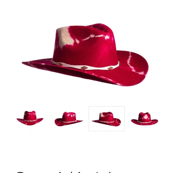 Stylish Red Tie-Dye Women's Hat - Picture 2 of 7